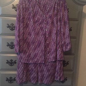 2 piece top and skirt set